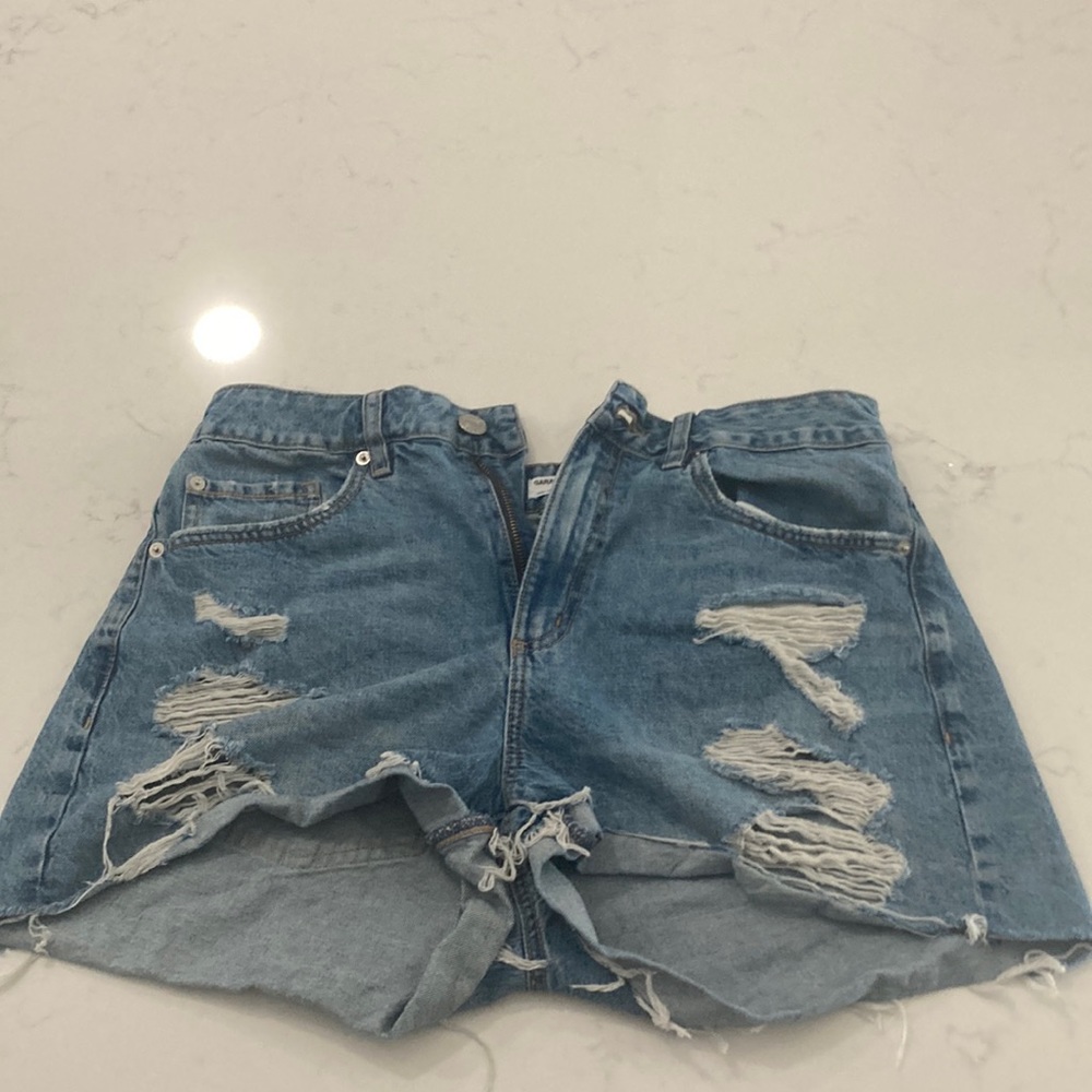 garage denim mom shorts